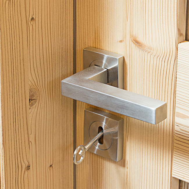 Détail de finition des portes intérieures de la gamme Arotza